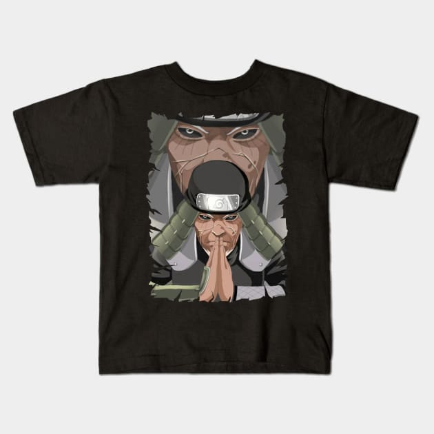 HIRUZEN SARUTOBI ANIME MERCHANDISE Kids T-Shirt by julii.draws